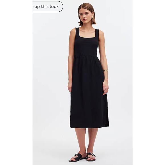 NWT Madewell Knit Tank Midi Dress Size XS Black - Picture 1 of 5